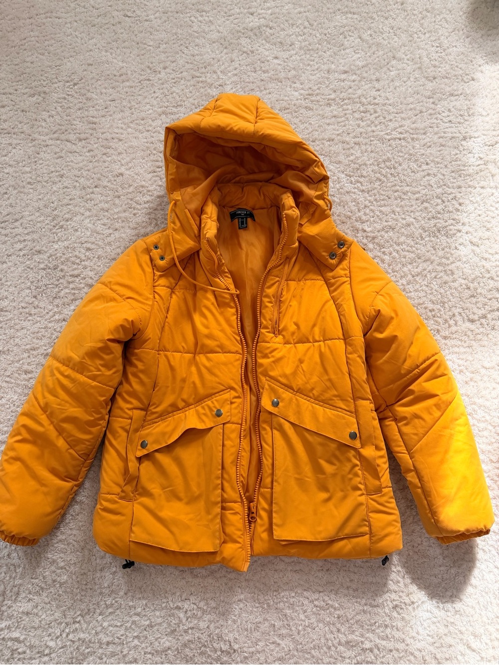 Forever 21 Women’s Puffer Jacket Yellow